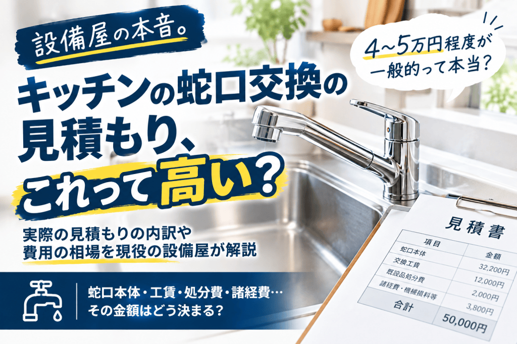 キッチンの蛇口交換の見積もりと費用の内訳
